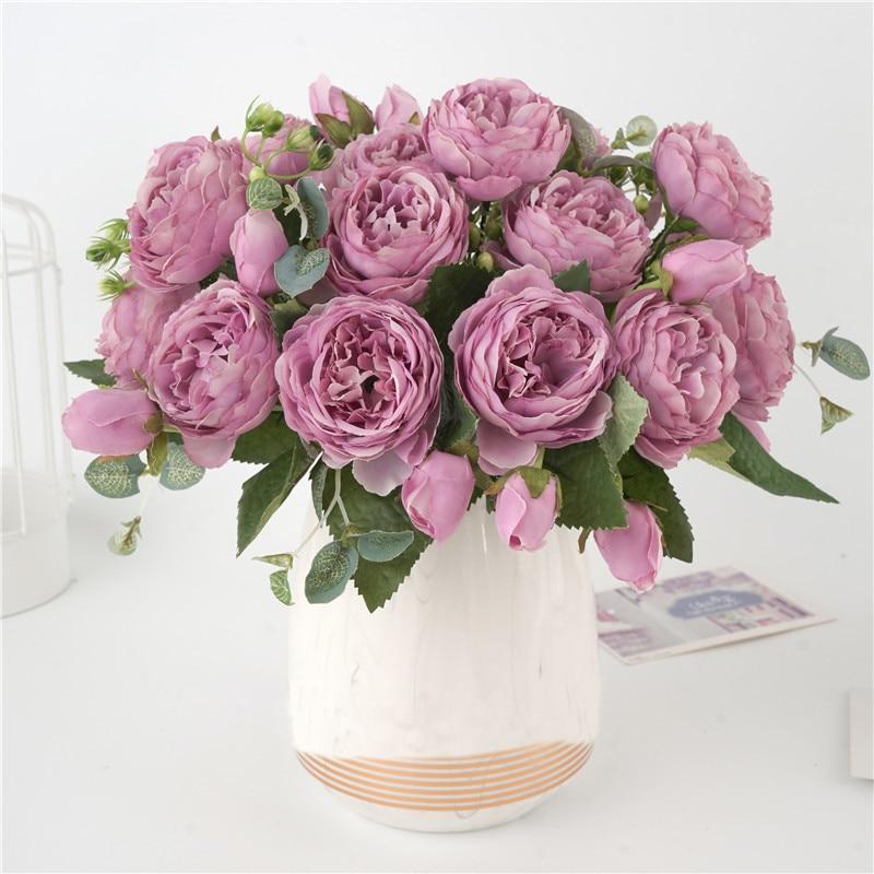 FloraGem | Elegant Vibrant Non-Woven Peony Flower Arrangement 8