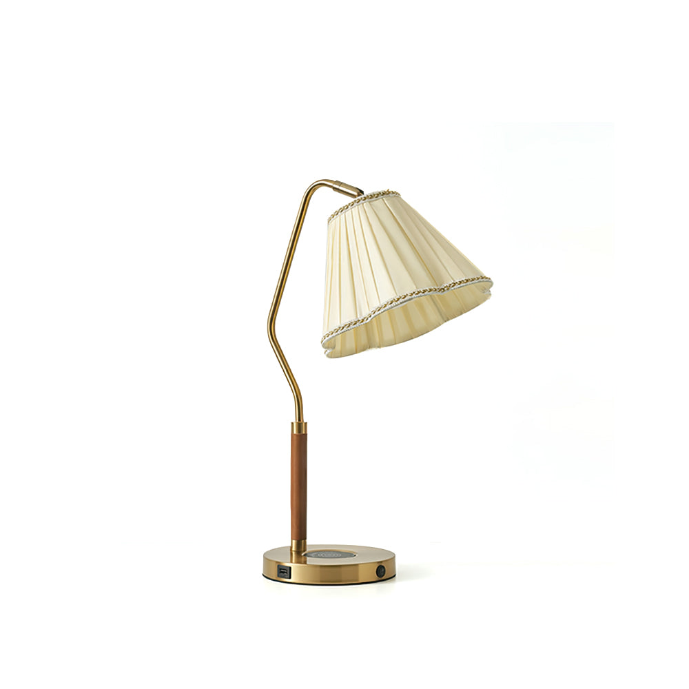 GlamourLux – Lampada da tavolo in tessuto lussuoso