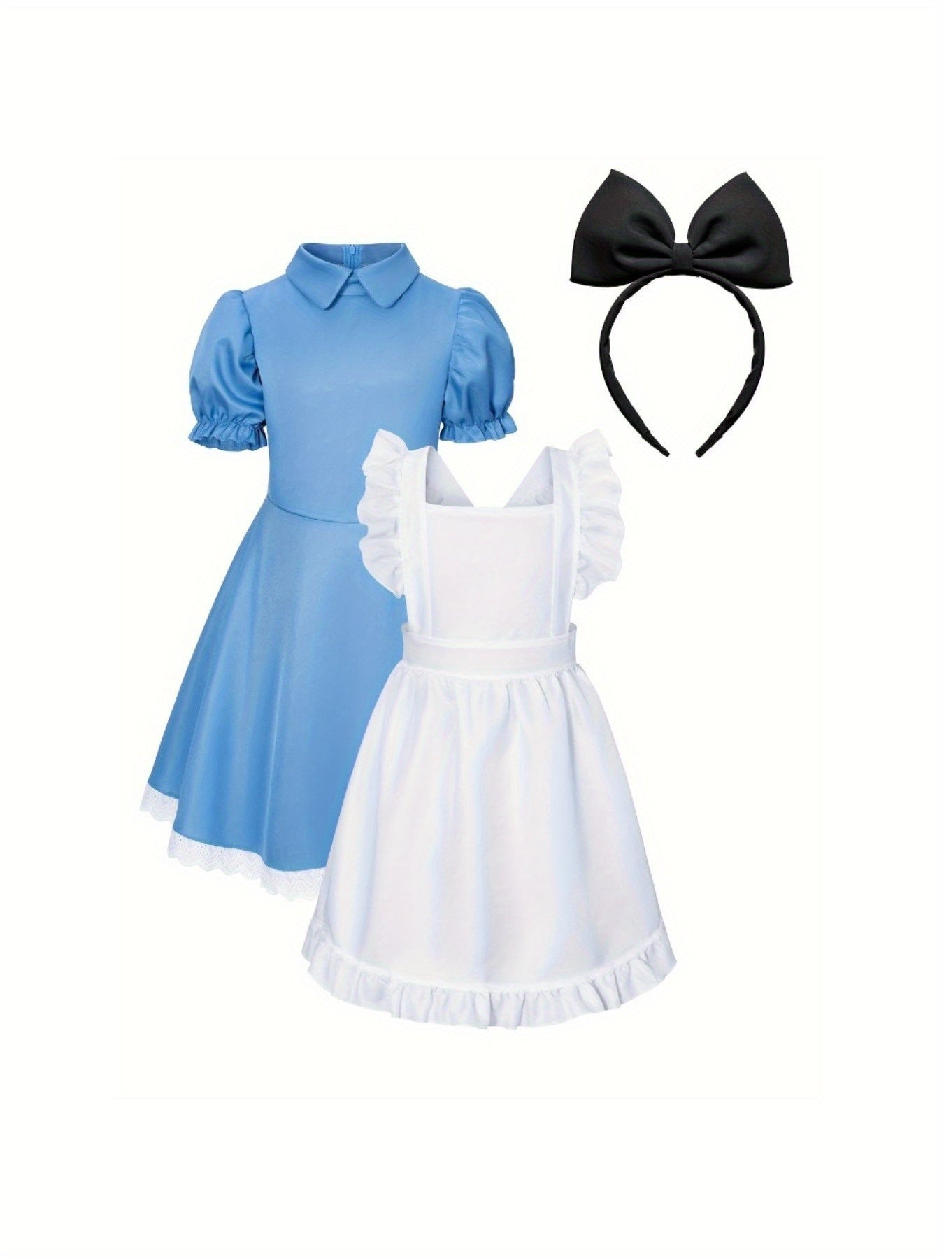 Girls Classic Puff Sleeve Halloween Costume Dress Set | Mini 3