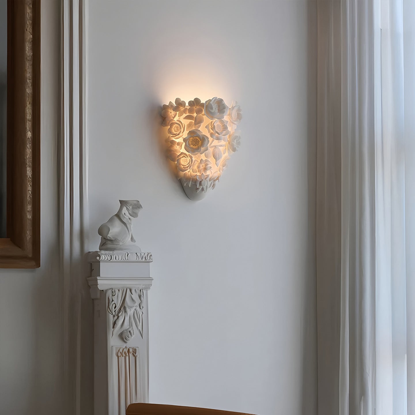 Glimora | Aesthetic Ceramic Flower Wall Lamp 2