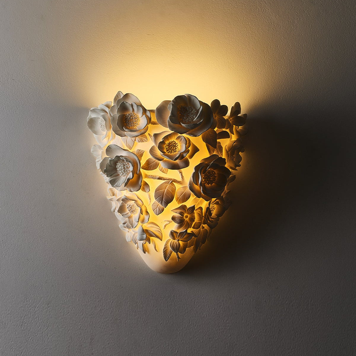 Glimora | Aesthetic Ceramic Flower Wall Lamp 3