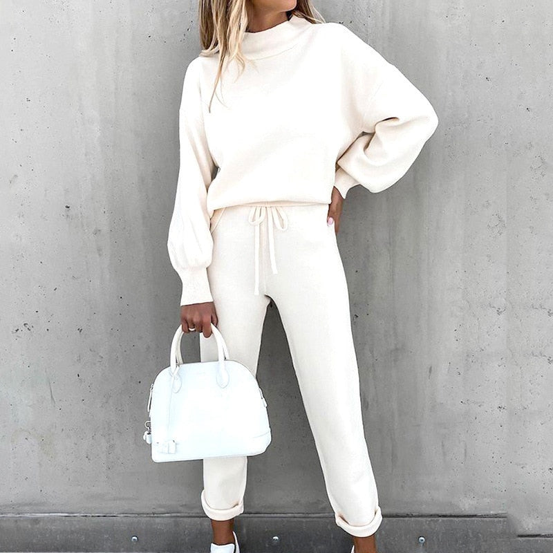 Estilo sereno | Conjunto de Loungewear de Dos Piezas Cómodo