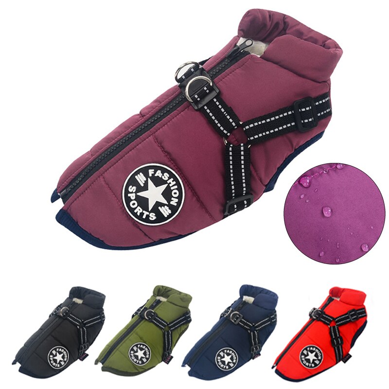 FurGuard | Warm & Secure Dog Coat with Built-In Harness