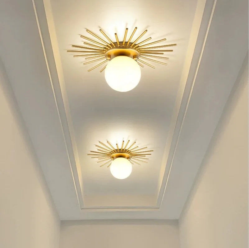 HaloBeam – Elegant Glass and Iron Wall Lamp for Classic Touch