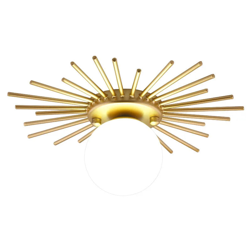 HaloBeam – Elegant Glass and Iron Wall Lamp for Classic Touch