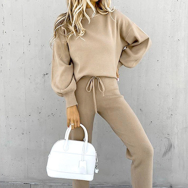 Estilo sereno | Conjunto de Loungewear de Dos Piezas Cómodo