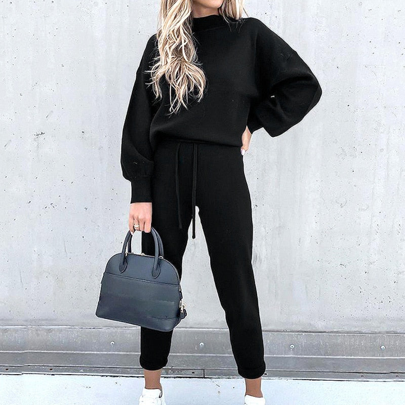 Estilo sereno | Conjunto de Loungewear de Dos Piezas Cómodo