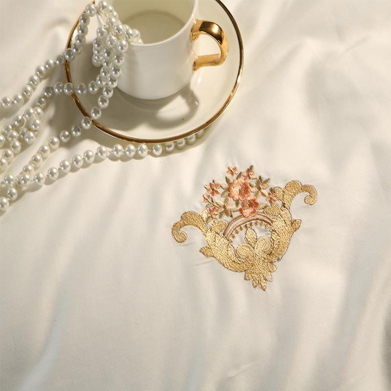 EtherealCotton – Elegant Egyptian Cotton Duvet Set with Toile Print