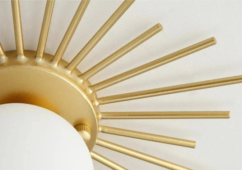HaloBeam – Elegant Glass and Iron Wall Lamp for Classic Touch