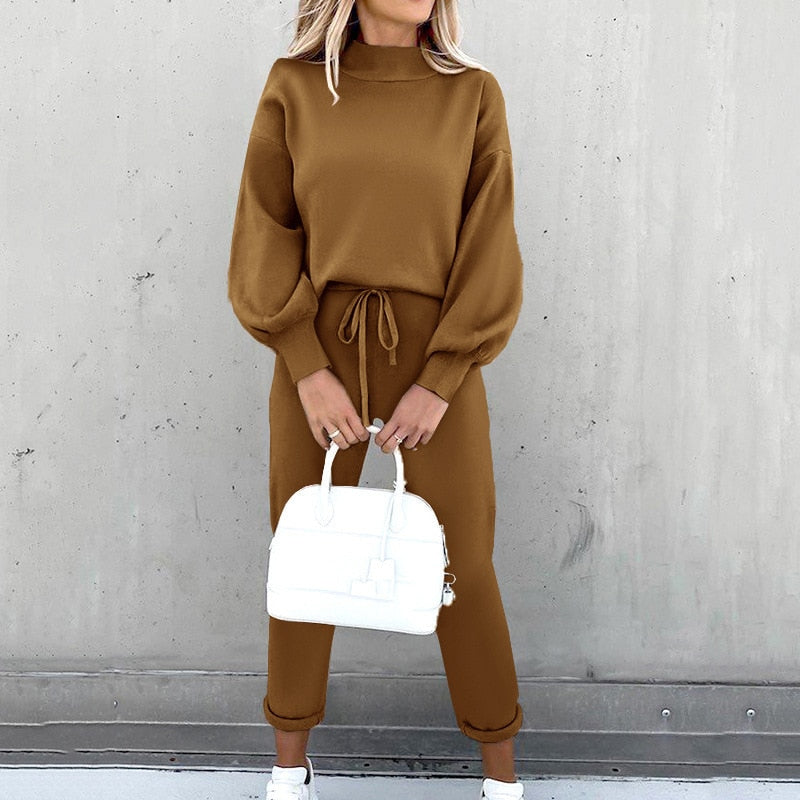 Estilo sereno | Conjunto de Loungewear de Dos Piezas Cómodo