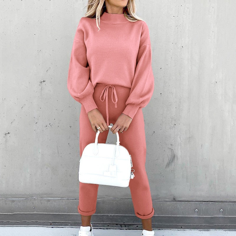 Estilo sereno | Conjunto de Loungewear de Dos Piezas Cómodo
