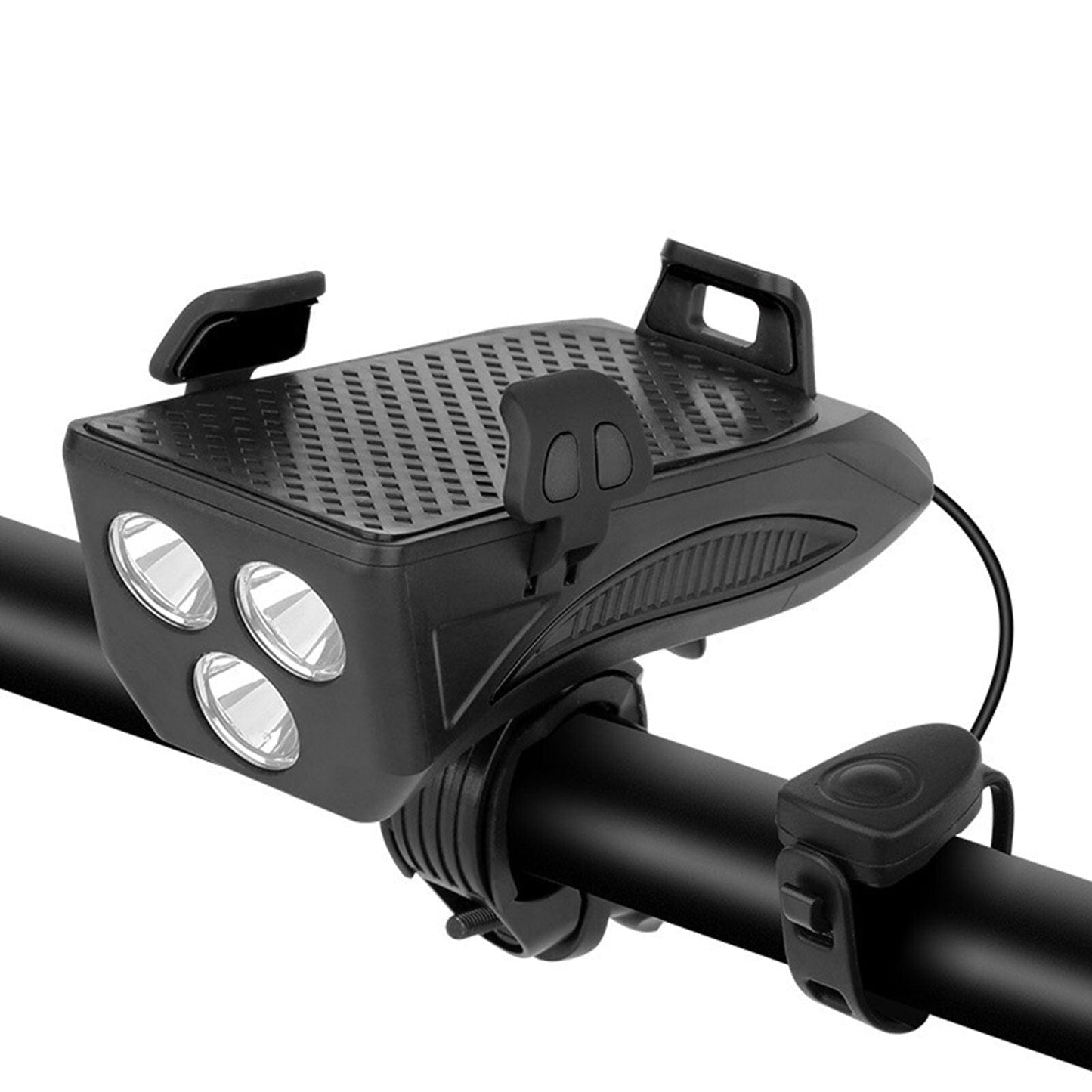 4-in-1 Rechargeable Bike Lights with Powerbank, Phone Holder, and Electronic Horn – LED Safety Lamp for Bicycles-6