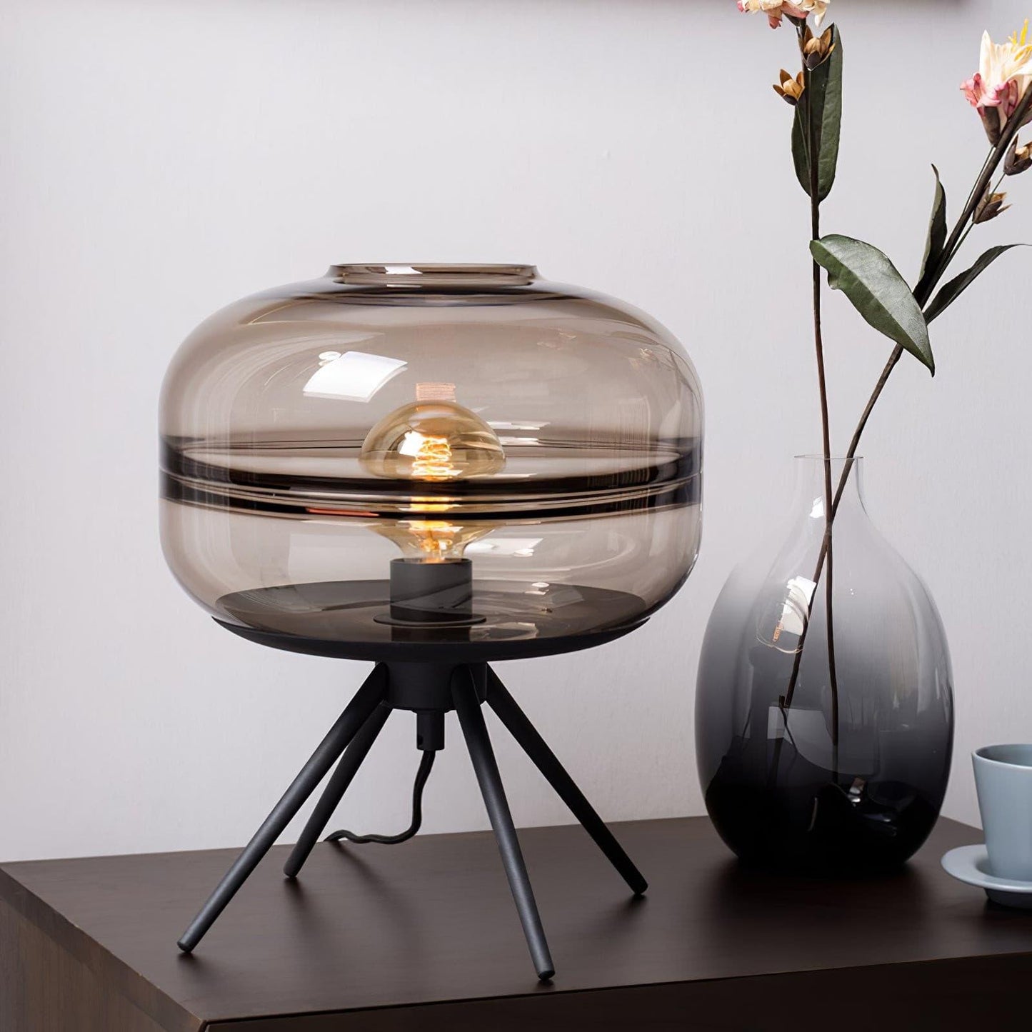 GlowJar - LED Table Lamp with Glass Housing and Warm Glow