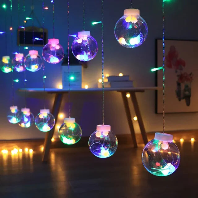 LED Outdoor Fairy String Lights Wreath – Waterproof 3.5m Decorative Patio Lights for Garden, Terrace, and Balcony-1