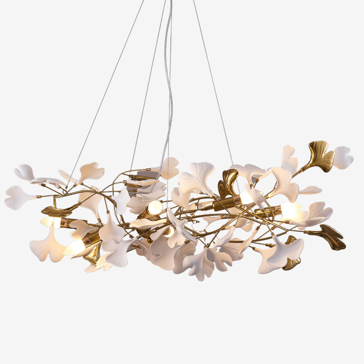 NatureGlow – Elegante pendente a forma di foglia di ginkgo