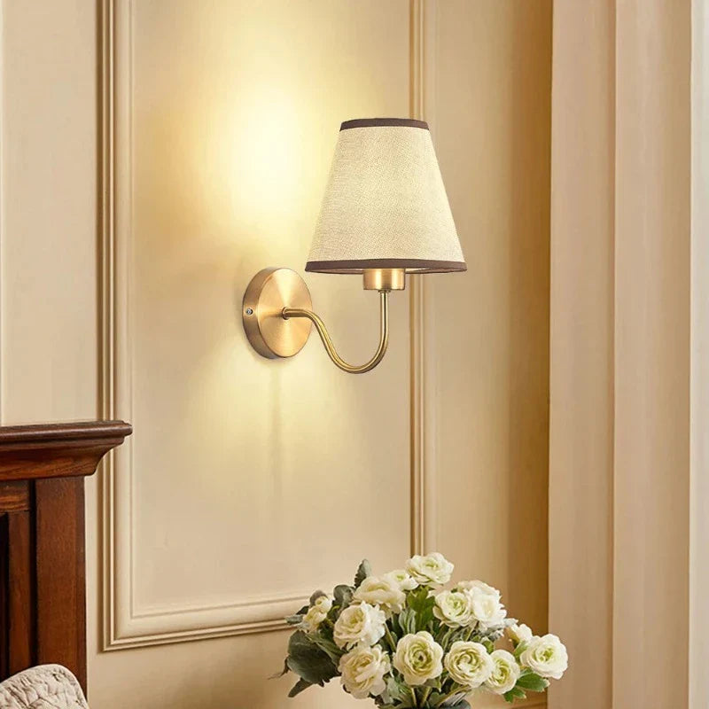RusticRadiance – Textile Wall Lamp