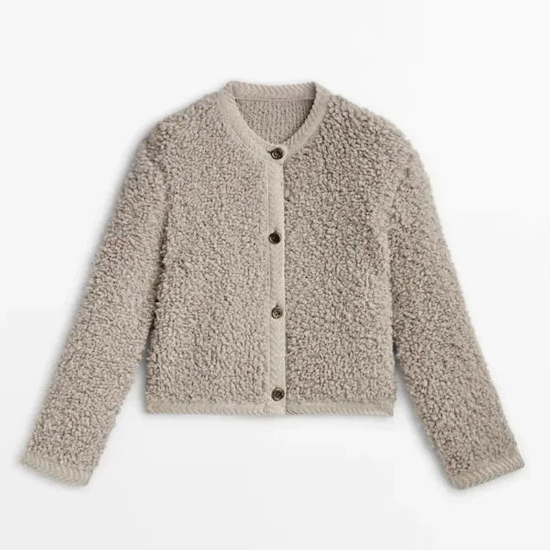 Lila | Cozy Soft Fleece Button Front Jacket for Women 0