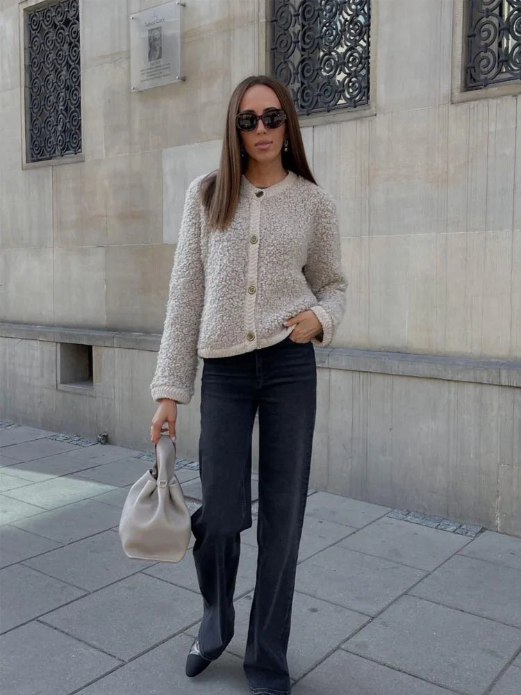 Lila | Cozy Soft Fleece Button Front Jacket for Women 2