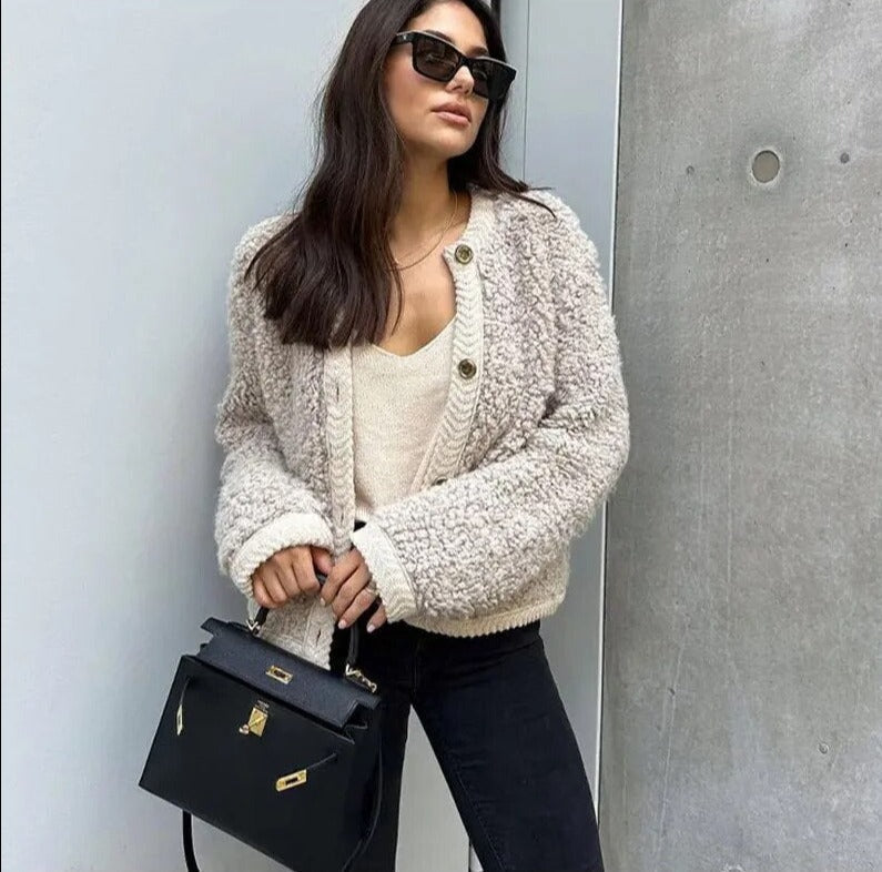 Lila | Cozy Soft Fleece Button Front Jacket for Women 3