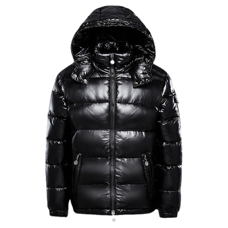 Men's Down Puffer Jacket, Lightweight Insulated Winter Coat with Water-Repellent Exterior and Adjustable Hood 0