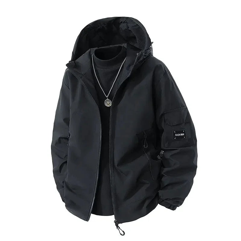 Men's winter ski jacket with hood | Oversize 4