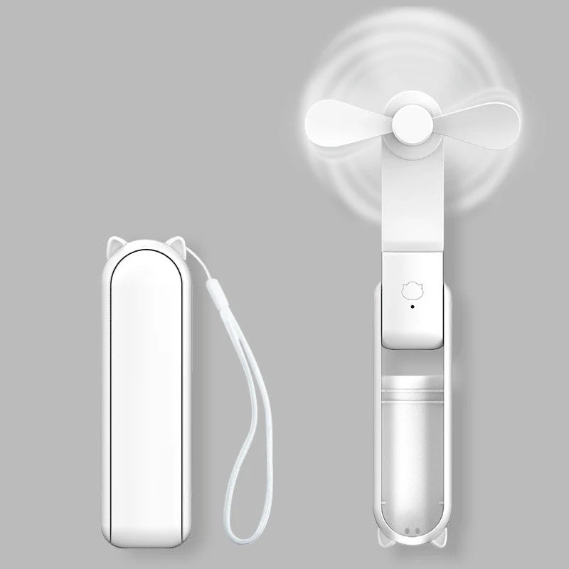 Mini hand fan Breezella | USB rechargeable | 3 speeds | Foldable & Powerbank function | 2000mAh battery 6