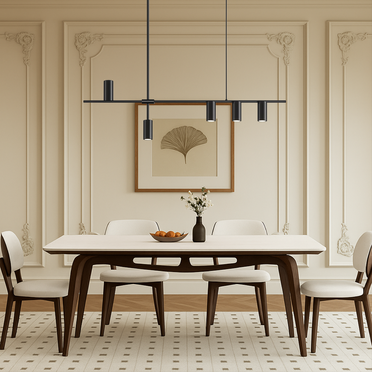 Minimalist black kitchen pendant lamp 2