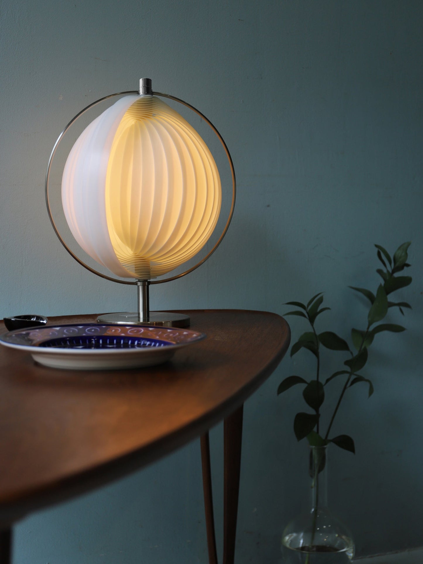SpinAura – Elegant Chrome Desk Lamp