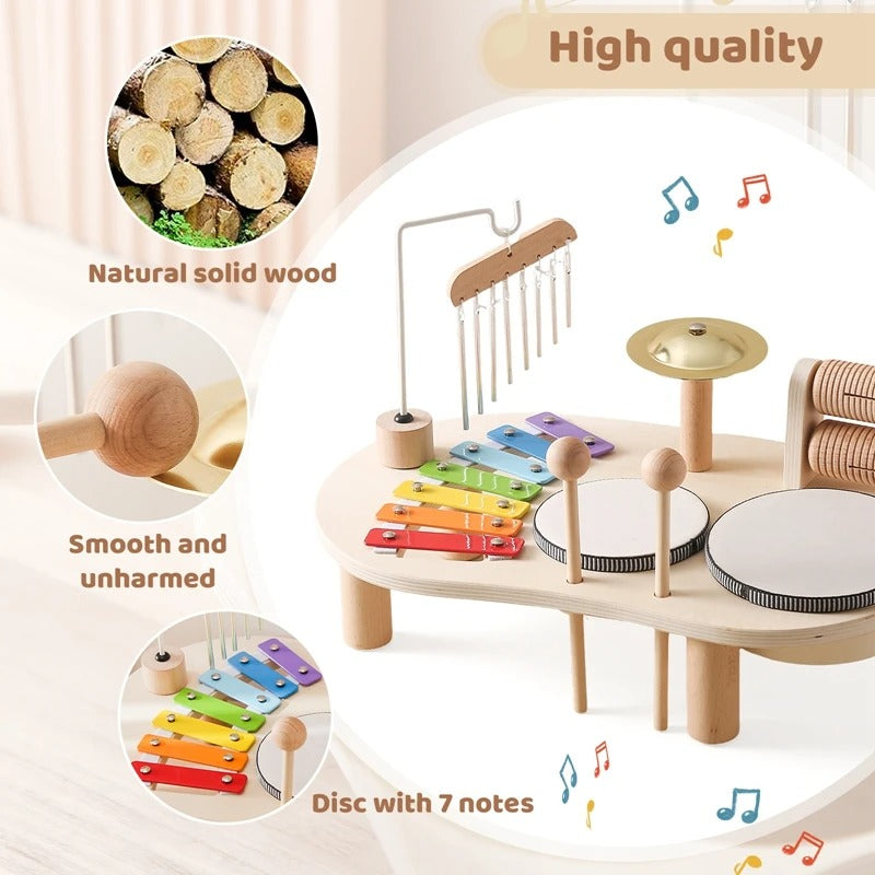 Musical Wooden Toy Set for Babies – Colorful Xylophone and Instruments for 12 Months and Up 5