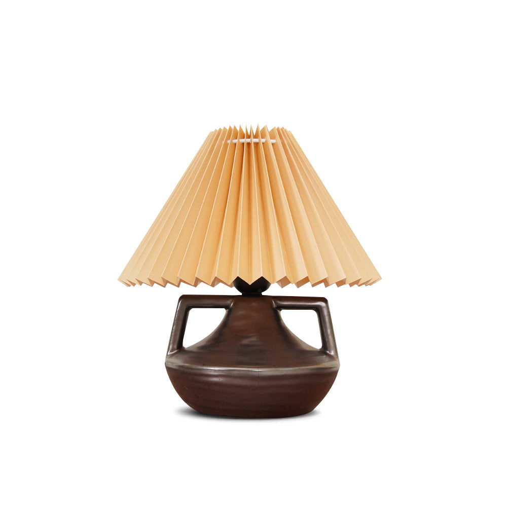 GentleNavia - Table Lamp with Elegant Pleated Shade and Soft Glow