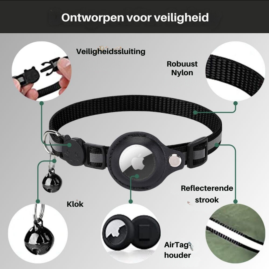 Cat GPS Tracker Collar with Quick Release Closure and Reflective Design for Enhanced Night Visibility-4