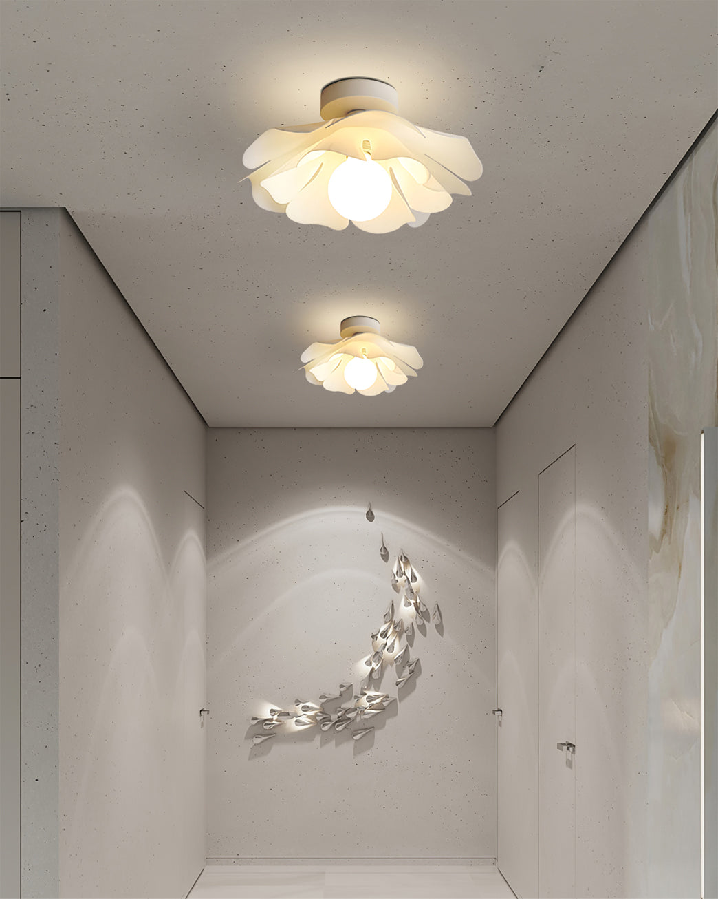 MoonlitBloom - Ceiling Lamp with Night Flowers and Warm Illumination