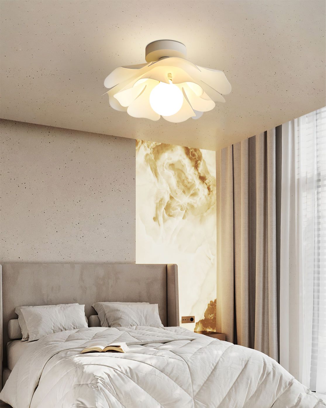 MoonlitBloom - Ceiling Lamp with Night Flowers and Warm Illumination