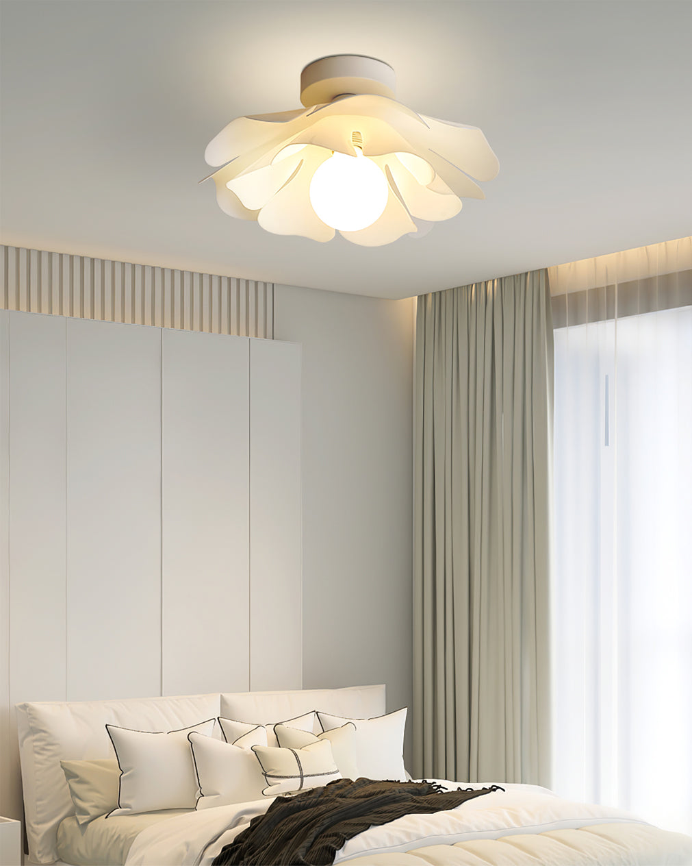 MoonlitBloom - Ceiling Lamp with Night Flowers and Warm Illumination