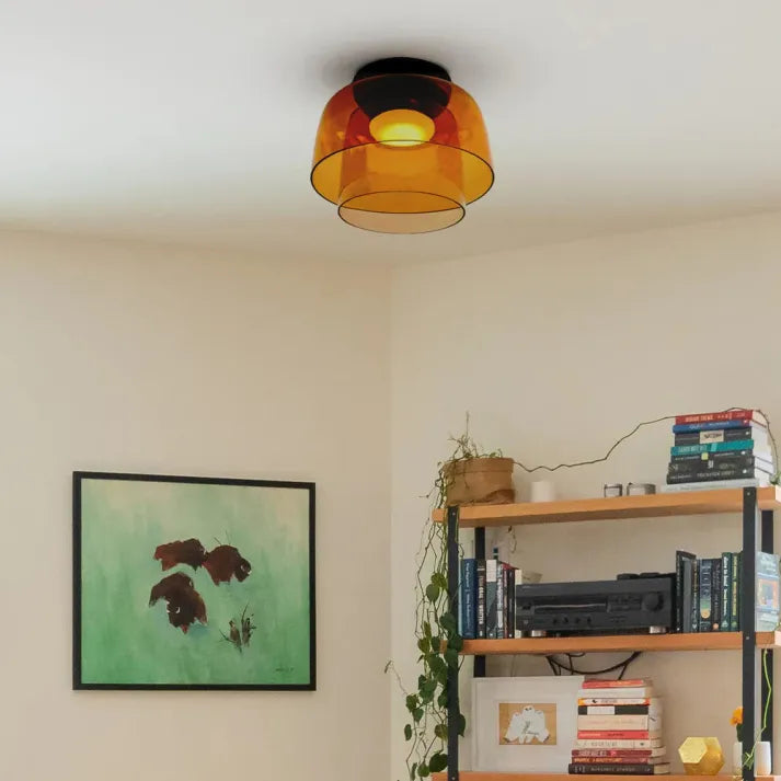 LuxeGleam - Classic Glass Ceiling Lamp