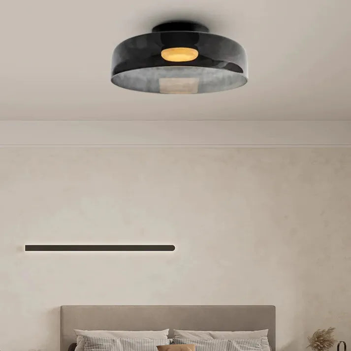 LuxeGleam - Classic Glass Ceiling Lamp