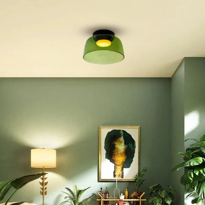 LuxeGleam - Classic Glass Ceiling Lamp