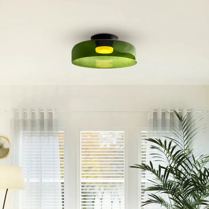 LuxeGleam - Classic Glass Ceiling Lamp