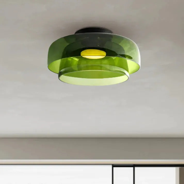 LuxeGleam - Classic Glass Ceiling Lamp