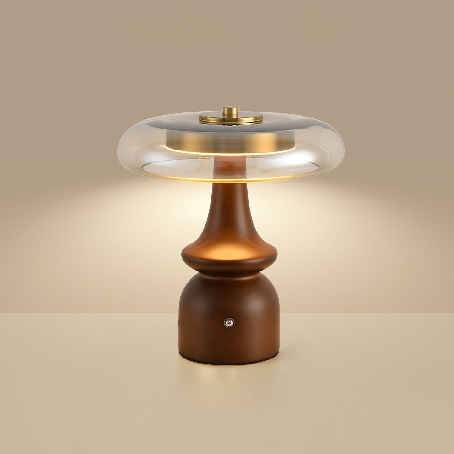 GlowSphere – Lampada d'accento moderna in ambra e fumo