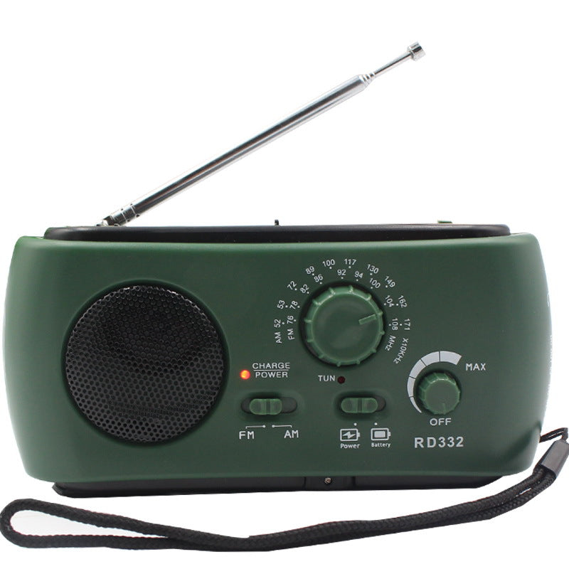 Bærbar nød-radio med AM/FM/NOAA, USB-oplader, LED-lommelygte, vandafvisende til camping og udendørs brug