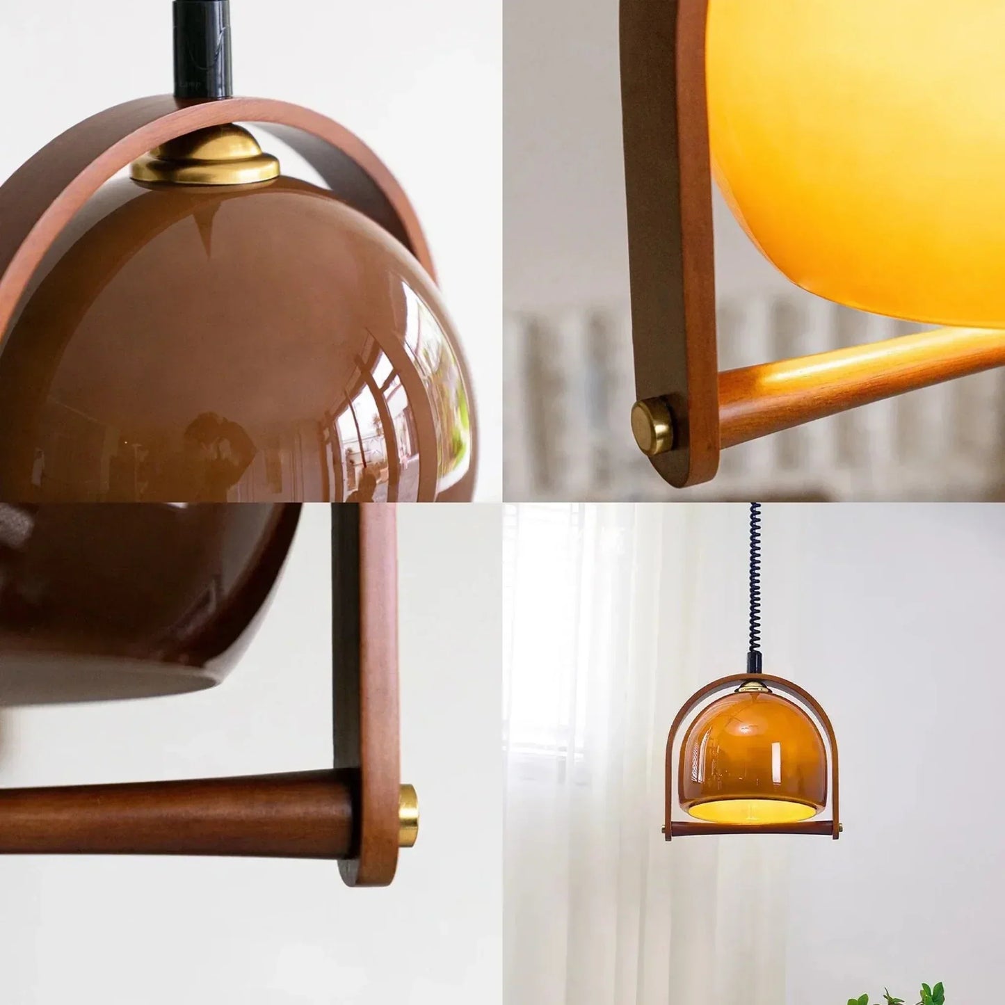 HoutLuxe - Bauhaus Geïnspireerde Pendellamp