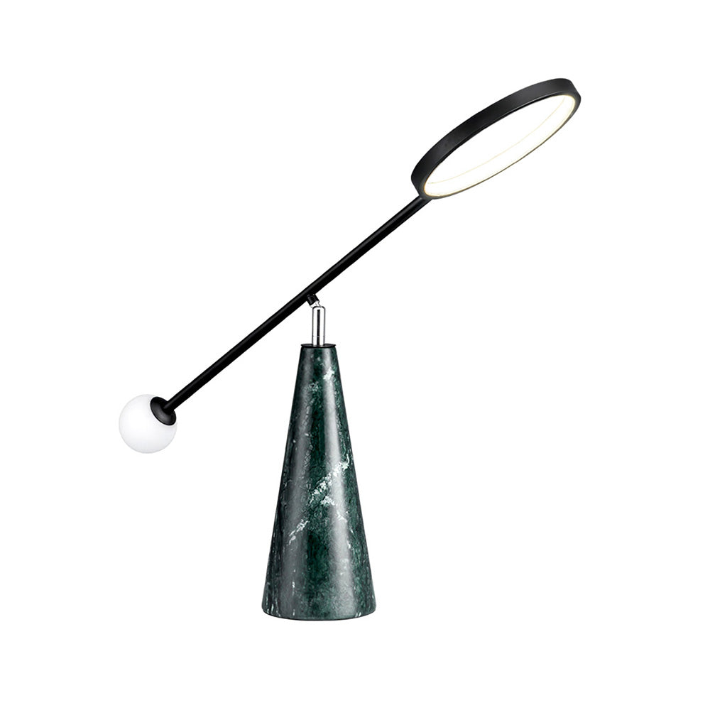 TriGlow – Lámpara de Mesa Geométrica con Cuello de Cisne Ajustable