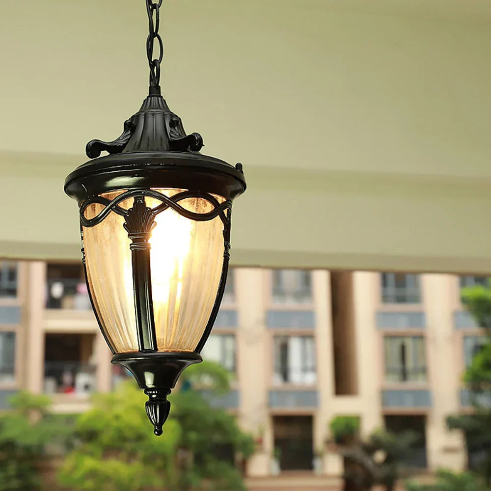Retro Outdoor Hanging Lamp – Waterproof LED Fairy Light Wreath for Garden and Patio – Enchanting Outdoor Light Fixture-1