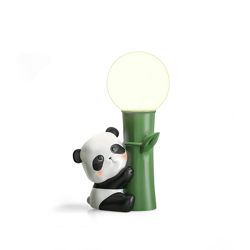 PandaBeam - Table Lamp with Panda Details and Warm Bamboo Illumination
