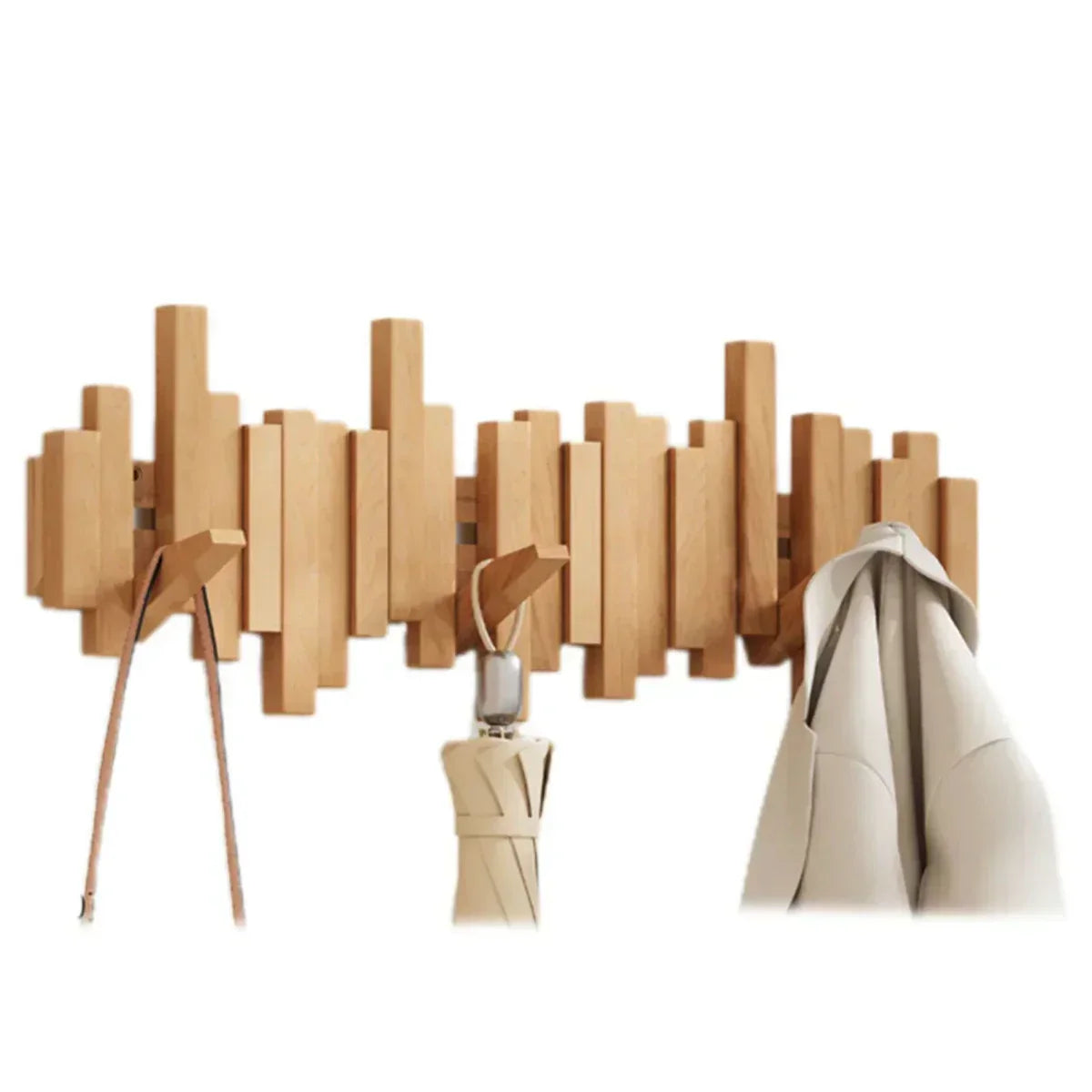 PianoWood | Elegant Minimalist Wooden Coat Hook for Wall Organization 5
