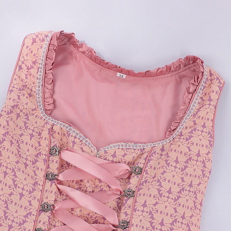 Pink dirndl dress – Oktoberfest | With embroidered apron and blouse for a feminine traditional look 4