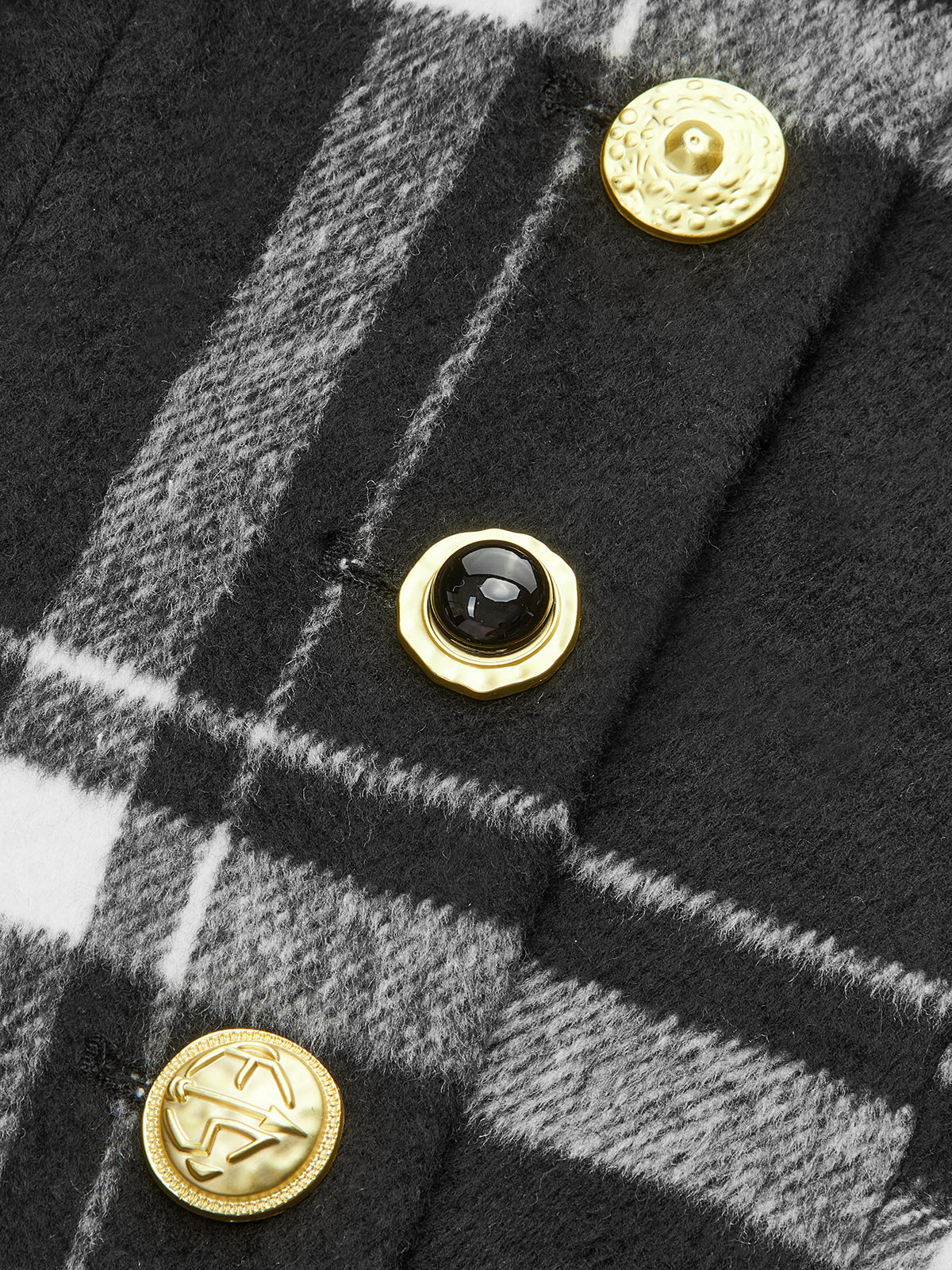 Plaid Belted Wool Blend Trench Coat 6