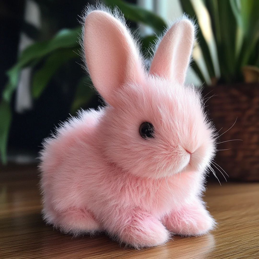 Plush Bunny Toy with Soft Fur and Details 0