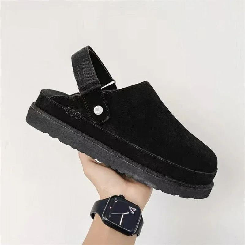 Plush Winter Women's Slippers - Elegant Large Size 43 Casual House Flats with Non-Slip Sole 1